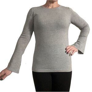 Escada 100% Virgin Wool Lightweight Gray Sweater NWOT